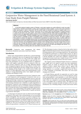 Conjunctive Water Management in the Fixed Rotational Canal System: A