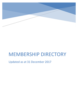 Membership Listing 2017