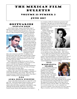 The Mexican Film Bulletin Vol