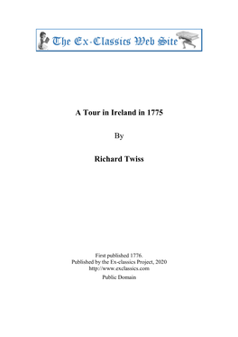 A Tour in Ireland in 1775 by Richard Twiss