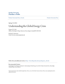 Understanding the Global Energy Crisis Eugene D