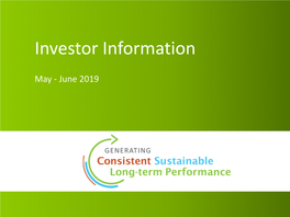 2Q19 Investor Materials