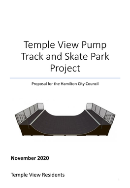 Temple View Pump Track and Skate Park Project