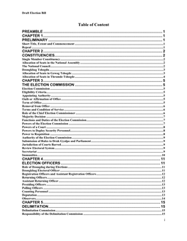 Table of Content PREAMBLE