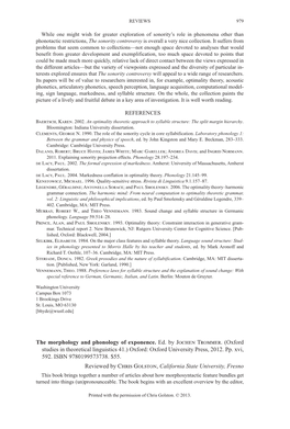 The Morphology and Phonology of Exponence Ed. by Jochen Trommer