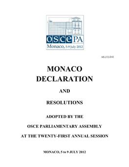 Monaco Declaration