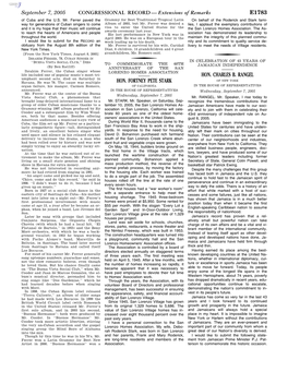 CONGRESSIONAL RECORD— Extensions of Remarks E1783 HON