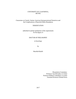 Iranian American Intergenerational Narratives and the Complications of Racial & Ethnic Boundaries