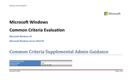 Microsoft Windows 10 and Server 2012 R2 Gp Os Guidance.Pdf