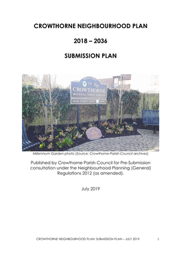 Crowthorne Neighbourhood Plan Submission Version July 2019