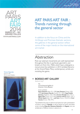 Art Fair Paris SECTEUR GENERAL