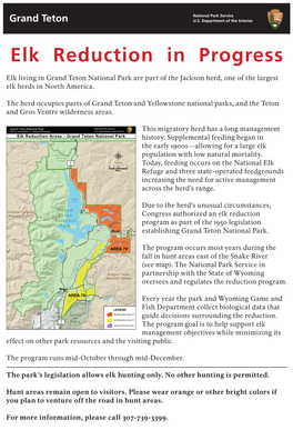 Elk Reduction in Progress
