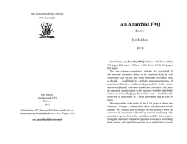 Anarchist Library (Mirror) Anti-Copyright an Anarchist FAQ Review