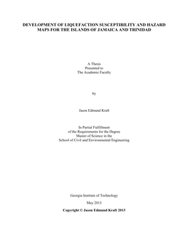 Development of Liquefaction Susceptibility and Hazard Maps for the Islands of Jamaica and Trinidad