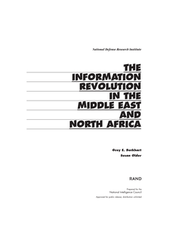 The Information Revolution in the Middle East and North Africa