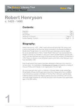 Robert Henryson C