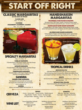 Classic Margaritas Handshaken Margaritas