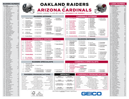 Oakland Raiders Arizona Cardinals