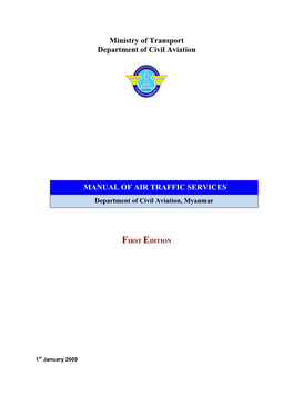 4-1 Manual of Air Traffic Services