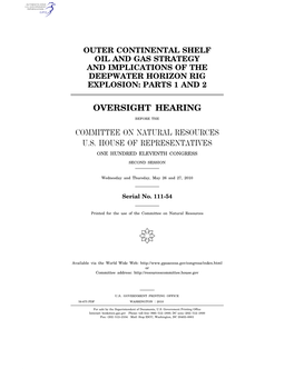 Oversight Hearing Committee