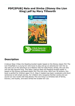 Nala and Simba (Disney the Lion King) Pdf by Mary Tillworth