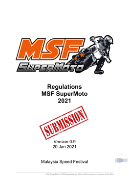 Regulation Supermoto 2021