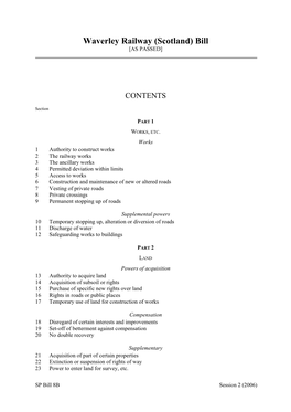 Waverley Railway (Scotland) Bill [AS PASSED]