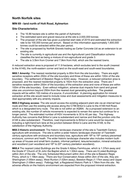 Proposed Mineral Extraction Sites in North Norfolk