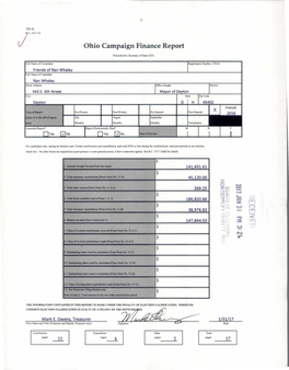 Ohio Campaign Finance Report . Rn