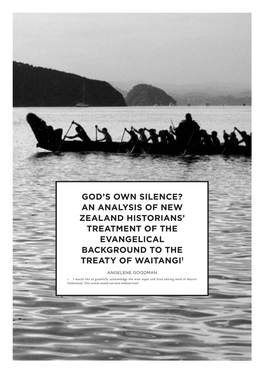 God's Own Silence? an Analysis of New Zealand