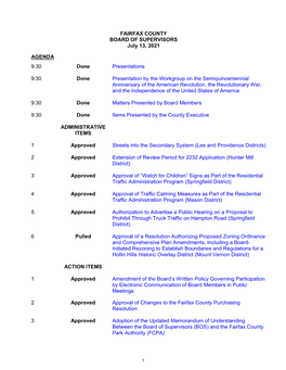 July 13, 2021 Final Board Package