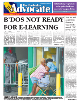 Telehealth Programme to Help Barbadians Cope During Pandemic PAGE 4
