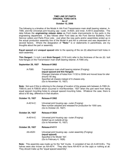 Model a Web U-Joint Housing Timeline