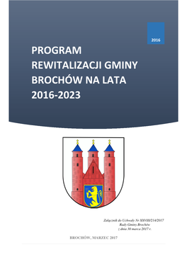 Program Rewitalizacji Gminy Brochów Na Lata 2016-2023