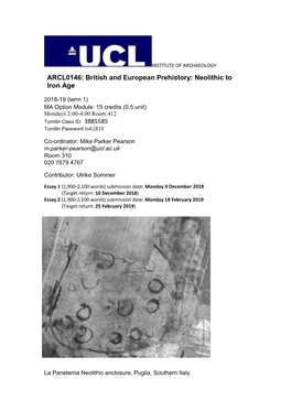 British and European Prehistory: Neolithic to Iron Age