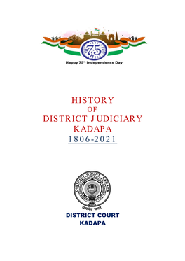 History District Judiciary Kadapa 1806-2021