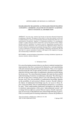 Diagrammatic Reasoning As the Basis for Developing Concepts: a Semiotic Analysis of Students’ Learning About Statistical Distribution