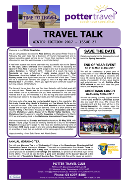 Travel Talk Winter Edition 2017 — Issue 27