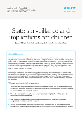 State Surveillance and Implications for Children