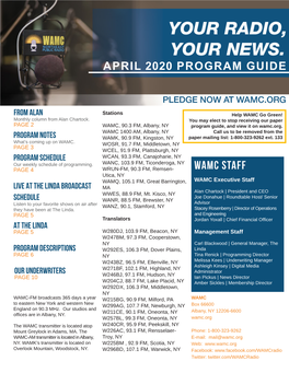 April 2020 Program Guide