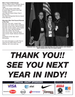 Thank You!! See You Next Year in Indy!