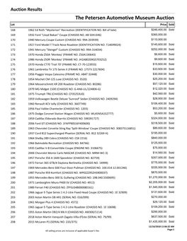 The Petersen Automotive Museum Auction Lot Price Sold 168 1962 Ed Roth 