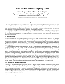 Protein Structure Prediction Using String Kernels