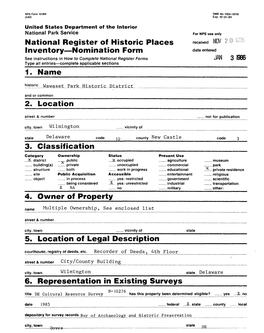 National Register of Historic Places Inventory Nomination Form 1