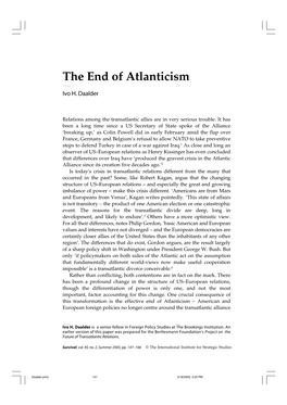 The End of Atlanticism 147