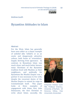 Byzantine Attitudes to Islam