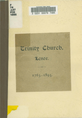 History of Trinity Church, Lenox, Massachusetts, 1763-1895