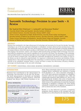 Suresmile Technology: Precision to Your Smile - a Review