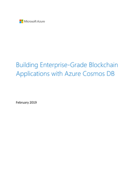 Building Enterprise-Grade Blockchain Applications with Azure Cosmos DB