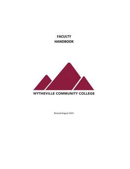 Faculty Handbook (Revised August 2021)